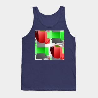 Red, green and grey Tank Top